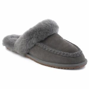Manitobah Mukluks Cabin Slide Plush Shearling Women’s Slippers Charcoal Size 7